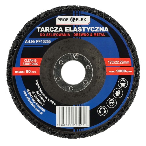 KOVOVÝ BRÚSNY KOTÚČ NETKANÁ LÁTKA NA ODSTRAŇOVANIE HRDZE ČERNÉ VLASY 125MM