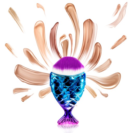 3x FISH Brush for FOUNDATION POWDER Blush Makeup Dust Removal 3PCS