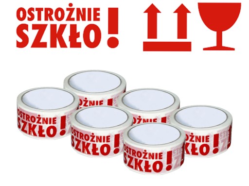 BEZPEČNOSTNÁ BALiaca PÁSKA POZOR SKLO 6 KS