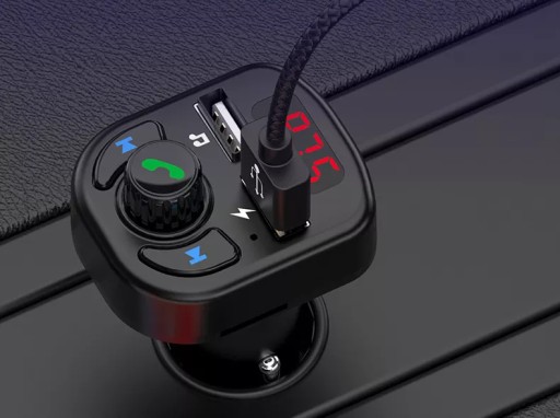 FM vysielač, Bluetooth MP3 nabíjačka 2x USB