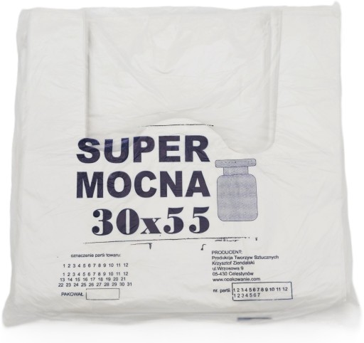 Biele jednorazové tašky 30x55 SUPER STRONG