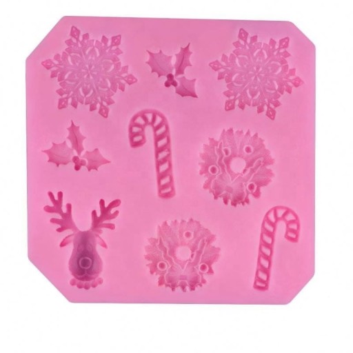Silikónová forma vianočný fondant na snehové vločky soba
