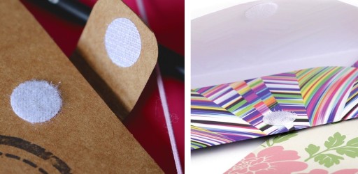 Samolepiace obdĺžniky na suchý zips béžová 40 párov