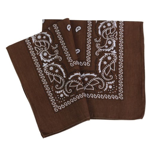 BANDÁM, BANDANA, ZÁBAVKA, ŠÁLKA, HNEDÁ