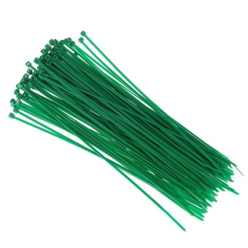 Sťahovacie pásky 200x4,8mm Zelené 100 ks