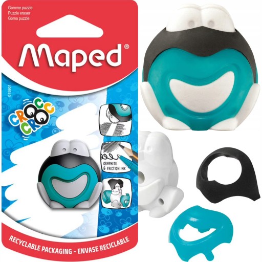 Guma na mazanie školského rozmazania Maped Croc Croc FROG PUZZLE