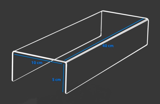 STOJAN STOJAN DISPLEJ PLEXI LEVEL (plexisklo) 40/5 cm
