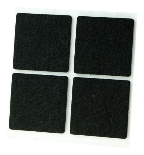 Plstené podložky pod nábytok fi 45x45 čierne 4 KS.
