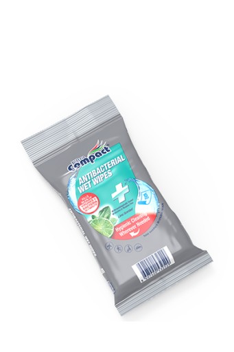 Ultra kompaktné antibakteriálne vlhčené obrúsky