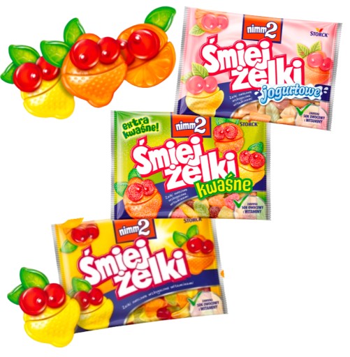 Nimm2 Śmiejżelki Fruit Jelly 3 balenia Storck sada kyslých jogurtových želé