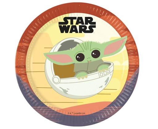 Star Wars Yoda Yoda papierové taniere 23cm 8ks