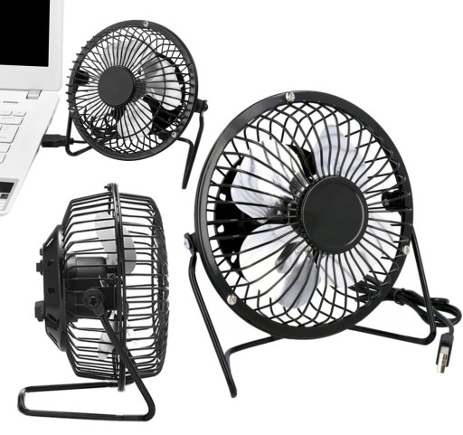 KOVOVÝ VENTILÁTOR VENTILÁTOR USB PC STOLNÝ VENTILÁTOR V1