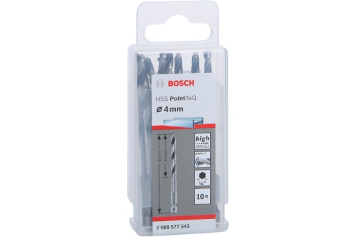 6-bodový vrták do kovu 4,0 mm HSS POINTTEQ BOSCH