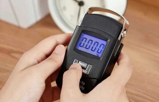 LETISKÁ VÁHA BATOŽINY TURISTICKÁ CESTOVANIE RYBOLOV LCD 50kg + BATÉRIA