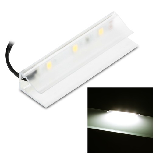 LED KLIP NA SKLENENÉ POLICE NÁBYTOK KLIP 4000K