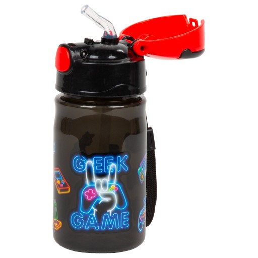 Priehľadná fľaša na vodu 330 ml. C08 Geek Game Derform BC08