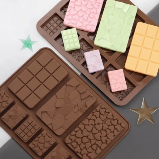 Silikónová forma na voskové torty, odliatky mydla, mini čokoládové tyčinky