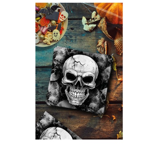 LEBKA PAPIEROVÉ OBRUŠKY LEBKA 33X33 CM 12KS. HALLOWEEN