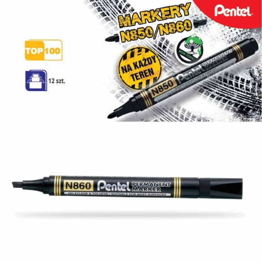 PERMANENTNÝ ZNAČOVAČ PENTEL N860 HRANA ČIERNA