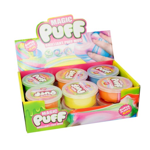 SLIME PUFF PLAST SENZORY HMOTA DVE FARBY FOAM COLIN