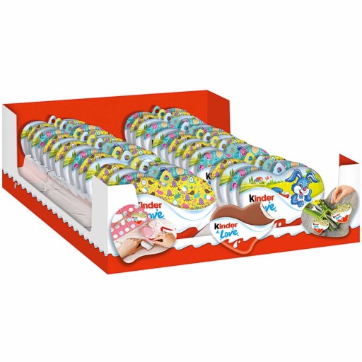 Kinder hearts Srdce do košíka Králik s mliečnou čokoládou Veľkonočné sviatky 37g