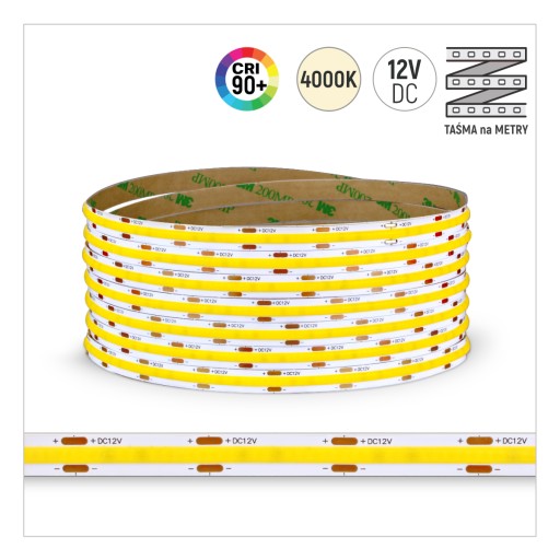 COB LED PÁS 480LED/m 15W/m 4000K NEUTRÁLNY 12V/DC 1536Lm/M TRVALÉ SV.