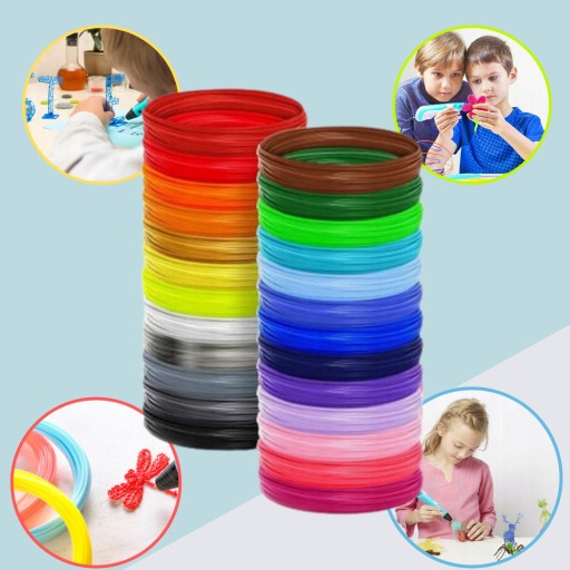 PLA FILAMENT PRE 3D NÁPLNE PERÁ 100M 20 MIX FARIEB