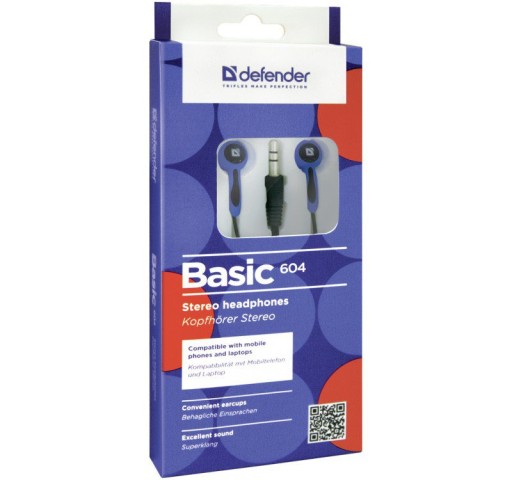 Slúchadlá DEFENDER Basic 604, čierno-modré
