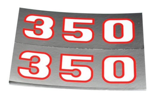 Bočné nálepky CZ 350 472 12V chróm - pár