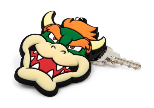Gumová kľúčenka pre hráča Super Mario Bowser