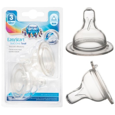 Canpol EasyStart rýchly silikónový cumlík 12m+