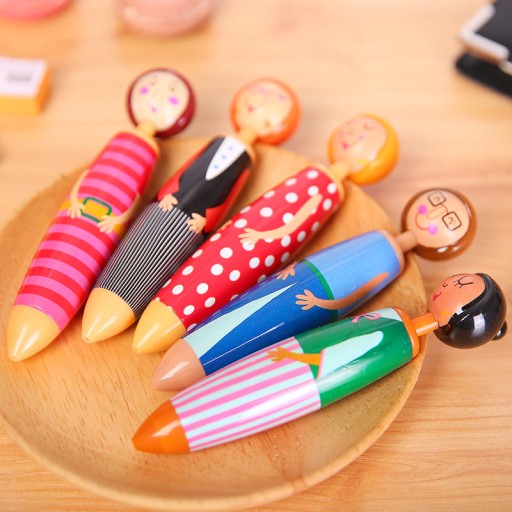Bábiky BALLPOINT BALLPOINT hrubé 13 cm MODRÉ 5 KS