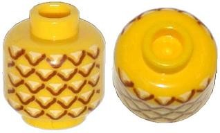 Lego New žltá hlava Žltý ananás Vzor ananásu 3626cpb1018