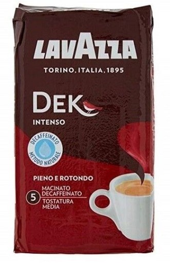 Lavazza Dek Intenso mletá káva bez kofeínu 250g