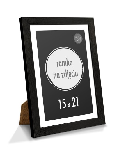 Rám s podperou 15x21 cm Čierny na fotografie