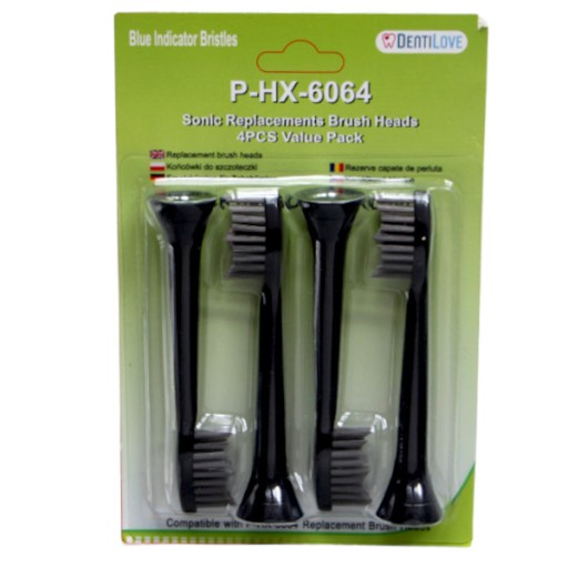 Hlavice zubnej kefky Philips Diamond Charcoal HX6064 4 kusy - náhrada