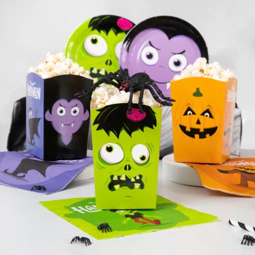 Halloween Monsters Popcorn Box 6 kusov HAL-077