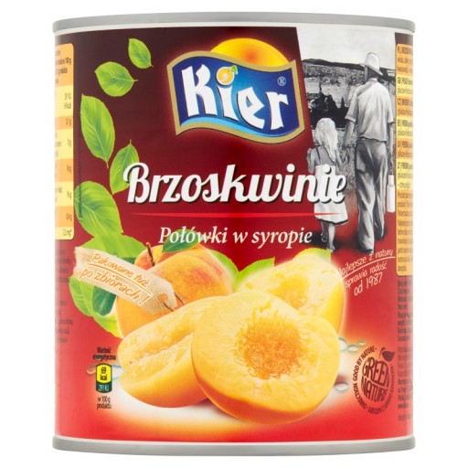 Kier Polovičky broskyne v sirupe 820 g