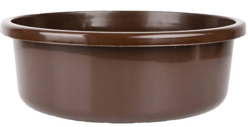 okrúhla detská vanička 4L. 26cm HNEDÁ hnedá SILNÝ HLBOKÝ POĽSKÝ VÝROBOK