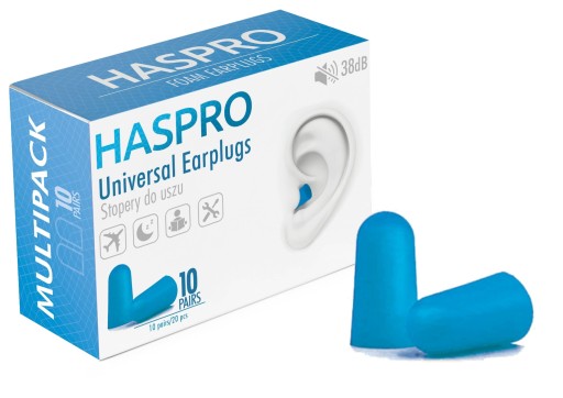 Haspro Univerzálne zátky do uší 10 párov
