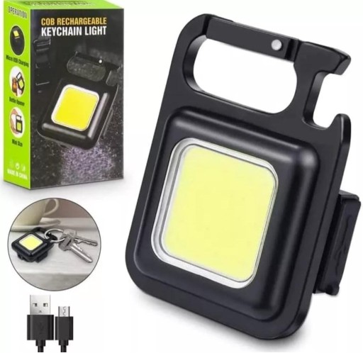 MINI baterka COB LED LAMPA USB VRECKOVÝ OTVÁRAČ KĽÚČENSTVA MAGNETOVÁ NOŽKA