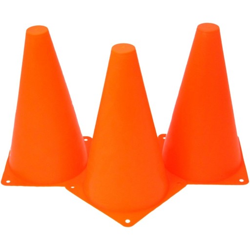 plastový kužeľ 23 cm bez otvorov, červený