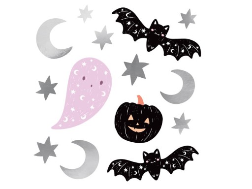 Halloweenske ozdoby nálepky pre deti 56 ks
