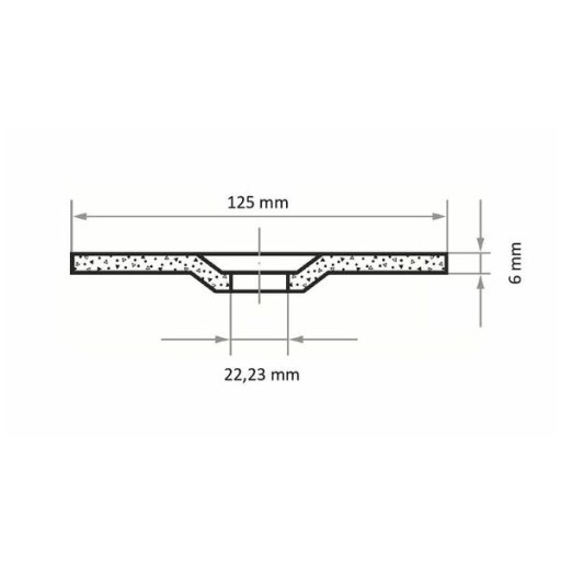 Inox nerezový brúsny kotúč 125x6x22 LUKAS GERMANY