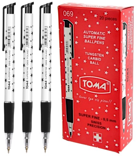 TOMA BALLPEN 069 STARS AUTOMAT ČIERNA