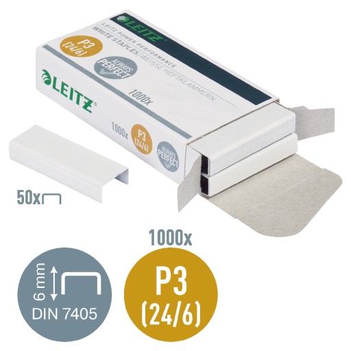 Kancelárske sponky Leitz Performance P3 č. 24/6 __ bi