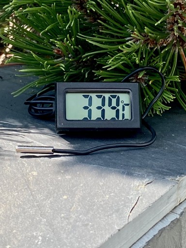 LCD panelový teplomer od -50°C do 100°C, čierny