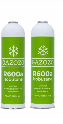 Chladivo R600a, izobután GAZOZO