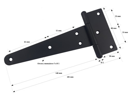 Altánkové dvere a záves žalúzií 185x80 mm čierny
