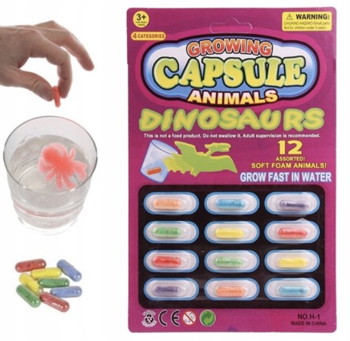 MAGICKÉ KAPSULKY RASTÚCE VO VODE - DINOSAURY